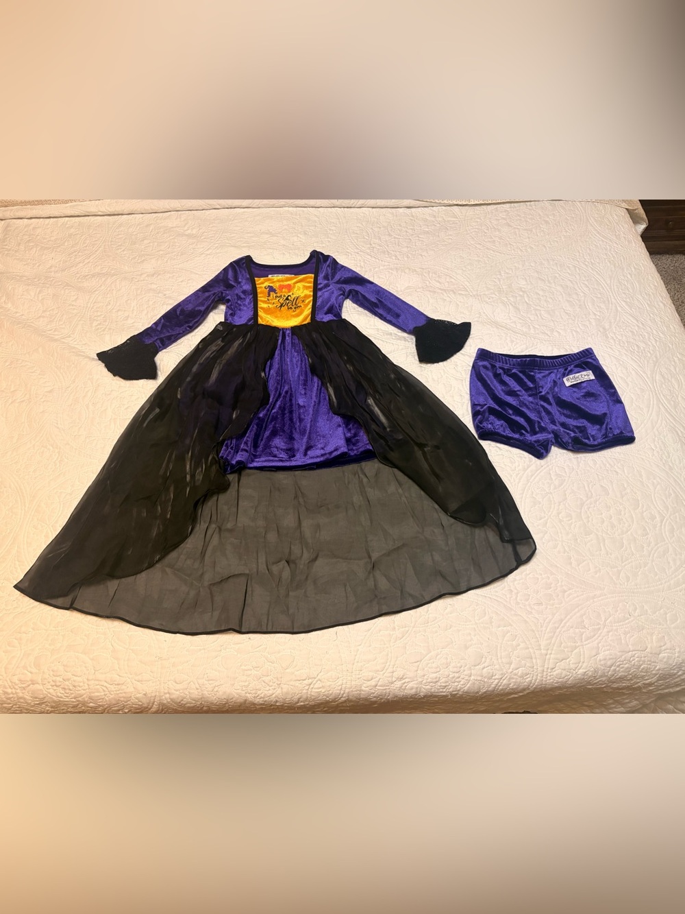 Bella & Omi Hocus Pocus “I Put A Spell On You” Witch Costume/Dress-Velvet-Size 4